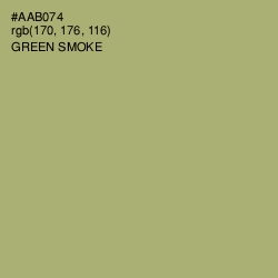 #AAB074 - Green Smoke Color Image